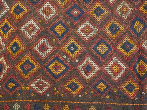 ANTIQUE AFGHAN FIROZKOHI EMBROIDERED KILIM OR COVER CIRCA 1900 - ADDITIONAL PHOTO 11