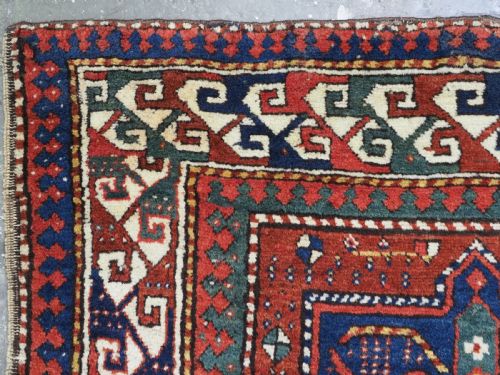 ANTIQUE CAUCASIAN KAZAK LONG RUG EXCELLENT CONDITION WITH GREAT COLOUR CIRCA 1860 - ADDITIONAL PHOTO 5