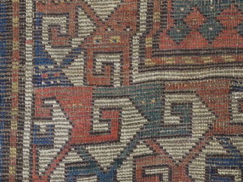 ANTIQUE CAUCASIAN KAZAK LONG RUG EXCELLENT CONDITION WITH GREAT COLOUR CIRCA 1860 - ADDITIONAL PHOTO 14
