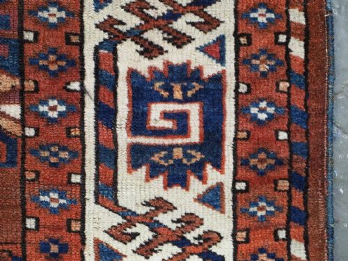 ANTIQUE YOMUT TURKMEN MAIN CARPET WITH DYRNAK GUL DESIGN CIRCA 1880 - ADDITIONAL PHOTO 11