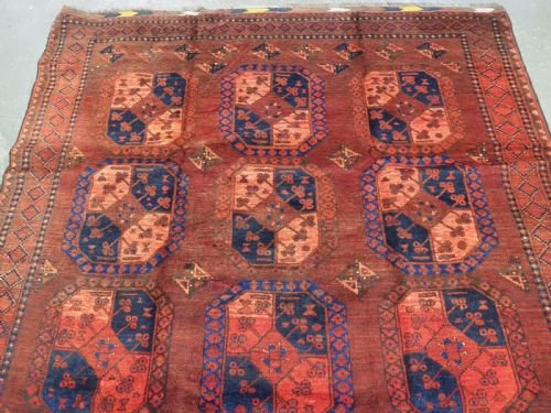 ANTIQUE AFGHAN ERSARI TURKMEN MAIN CARPET EXCELLENT CONDITION CIRCA 1900 - ADDITIONAL PHOTO 2