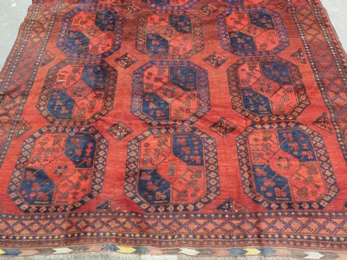 ANTIQUE AFGHAN ERSARI TURKMEN MAIN CARPET EXCELLENT CONDITION CIRCA 1900 - ADDITIONAL PHOTO 4