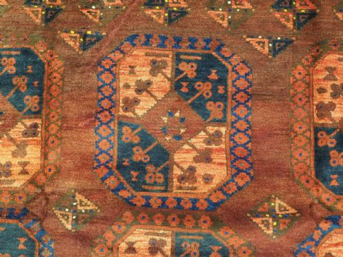 ANTIQUE AFGHAN ERSARI TURKMEN MAIN CARPET EXCELLENT CONDITION CIRCA 1900 - ADDITIONAL PHOTO 7