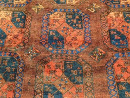 ANTIQUE AFGHAN ERSARI TURKMEN MAIN CARPET EXCELLENT CONDITION CIRCA 1900 - ADDITIONAL PHOTO 8