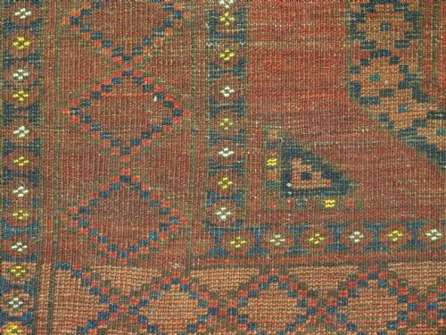 ANTIQUE AFGHAN ERSARI TURKMEN MAIN CARPET EXCELLENT CONDITION CIRCA 1900 - ADDITIONAL PHOTO 12