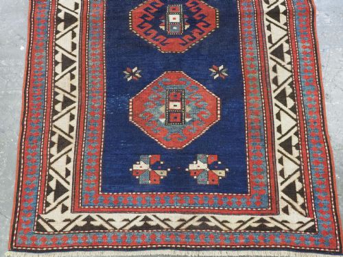 ANTIQUE CAUCASIAN BORDJALOU KAZAK PRAYER RUG DATED '1326' 1908 - ADDITIONAL PHOTO 4