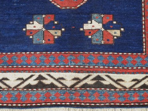 ANTIQUE CAUCASIAN BORDJALOU KAZAK PRAYER RUG DATED '1326' 1908 - ADDITIONAL PHOTO 13
