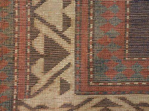 ANTIQUE CAUCASIAN BORDJALOU KAZAK PRAYER RUG DATED '1326' 1908 - ADDITIONAL PHOTO 15