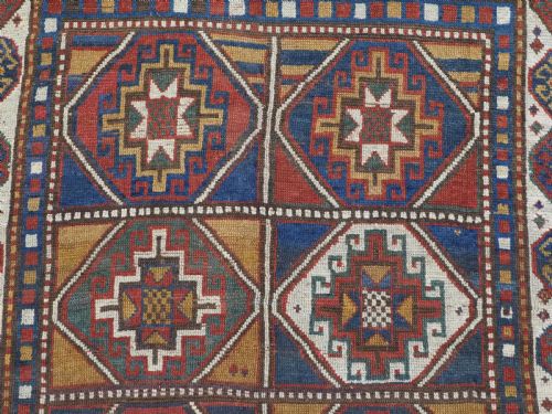 ANTIQUE CAUCASIAN MOGHAN KAZAK RUG CLASSIC DESIGN WITH SOFT COLOURS CIRCA 1900 - ADDITIONAL PHOTO 7