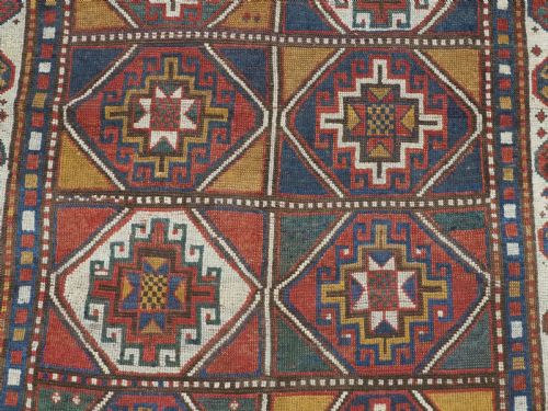 ANTIQUE CAUCASIAN MOGHAN KAZAK RUG CLASSIC DESIGN WITH SOFT COLOURS CIRCA 1900 - ADDITIONAL PHOTO 8