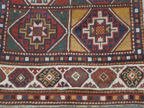 ANTIQUE CAUCASIAN MOGHAN KAZAK RUG CLASSIC DESIGN WITH SOFT COLOURS CIRCA 1900 - ADDITIONAL PHOTO 9
