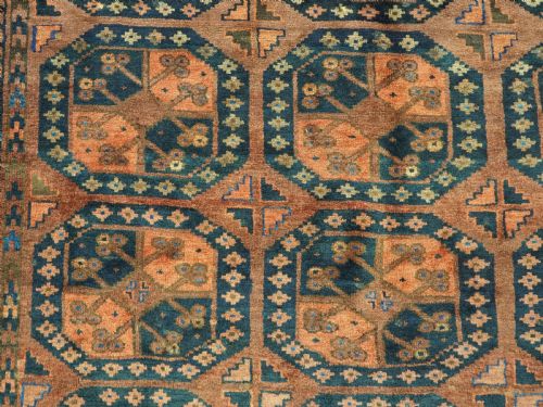 ANTIQUE ERSARI TURKMEN MAIN CARPET OF SMALL SIZE CIRCA 1890 - ADDITIONAL PHOTO 8