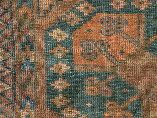 ANTIQUE ERSARI TURKMEN MAIN CARPET OF SMALL SIZE CIRCA 1890 - ADDITIONAL PHOTO 11