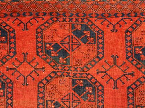 ANTIQUE ERSARI TURKMEN TRIBAL MAIN CARPET HORSE GOAT HAIR FOUNDATION CIRCA 1880 - ADDITIONAL PHOTO 7