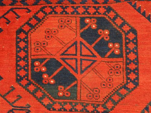 ANTIQUE ERSARI TURKMEN TRIBAL MAIN CARPET HORSE GOAT HAIR FOUNDATION CIRCA 1880 - ADDITIONAL PHOTO 8