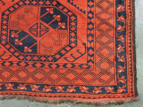 ANTIQUE ERSARI TURKMEN TRIBAL MAIN CARPET HORSE GOAT HAIR FOUNDATION CIRCA 1880 - ADDITIONAL PHOTO 11