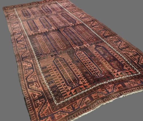 ANTIQUE TIMURI OR BALUCH MAIN CARPET WITH 'KALAM DONNEH' PENCIL BOX DESIGN CIRCA 1900 - ADDITIONAL PHOTO 1