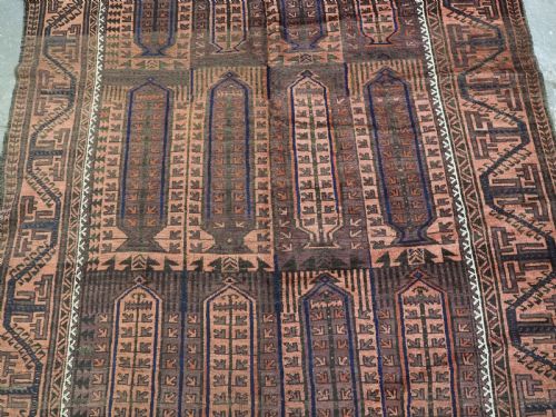 ANTIQUE TIMURI OR BALUCH MAIN CARPET WITH 'KALAM DONNEH' PENCIL BOX DESIGN CIRCA 1900 - ADDITIONAL PHOTO 3