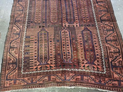 ANTIQUE TIMURI OR BALUCH MAIN CARPET WITH 'KALAM DONNEH' PENCIL BOX DESIGN CIRCA 1900 - ADDITIONAL PHOTO 5