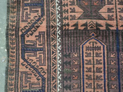 ANTIQUE TIMURI OR BALUCH MAIN CARPET WITH 'KALAM DONNEH' PENCIL BOX DESIGN CIRCA 1900 - ADDITIONAL PHOTO 7