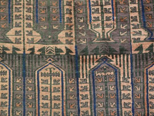 ANTIQUE TIMURI OR BALUCH MAIN CARPET WITH 'KALAM DONNEH' PENCIL BOX DESIGN CIRCA 1900 - ADDITIONAL PHOTO 10