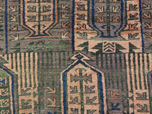 ANTIQUE TIMURI OR BALUCH MAIN CARPET WITH 'KALAM DONNEH' PENCIL BOX DESIGN CIRCA 1900 - ADDITIONAL PHOTO 11