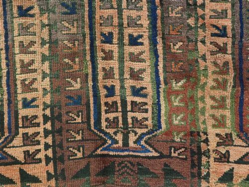 ANTIQUE TIMURI OR BALUCH MAIN CARPET WITH 'KALAM DONNEH' PENCIL BOX DESIGN CIRCA 1900 - ADDITIONAL PHOTO 12
