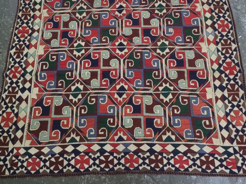 ANTIQUE UZBEK EMBROIDERED 'SUZANI' KILIM EXCELLENT CONDITION CIRCA 190020 - ADDITIONAL PHOTO 2