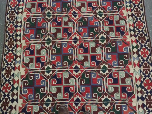ANTIQUE UZBEK EMBROIDERED 'SUZANI' KILIM EXCELLENT CONDITION CIRCA 190020 - ADDITIONAL PHOTO 4