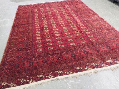 ANTIQUE AFGHAN TURKMEN CARPET HEAVY DUTY HARD WEARING CIRCA 1920 - ADDITIONAL PHOTO 1