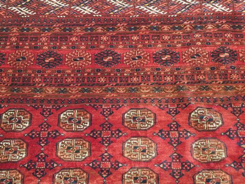 ANTIQUE AFGHAN TURKMEN CARPET HEAVY DUTY HARD WEARING CIRCA 1920 - ADDITIONAL PHOTO 7