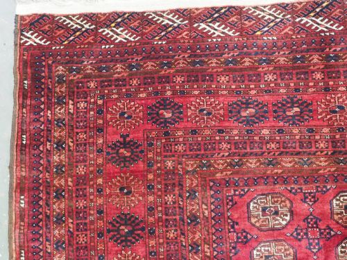 ANTIQUE AFGHAN TURKMEN CARPET HEAVY DUTY HARD WEARING CIRCA 1920 - ADDITIONAL PHOTO 12