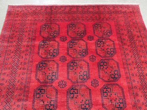 ANTIQUE AFGHAN VILLAGE CARPET WITH ERSARI TURKMEN DESIGN CIRCA 1920 - ADDITIONAL PHOTO 2