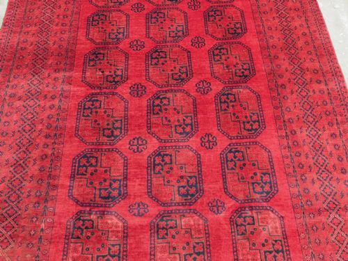ANTIQUE AFGHAN VILLAGE CARPET WITH ERSARI TURKMEN DESIGN CIRCA 1920 - ADDITIONAL PHOTO 3