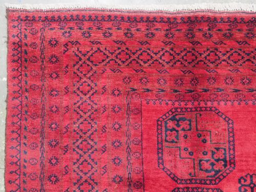 ANTIQUE AFGHAN VILLAGE CARPET WITH ERSARI TURKMEN DESIGN CIRCA 1920 - ADDITIONAL PHOTO 4