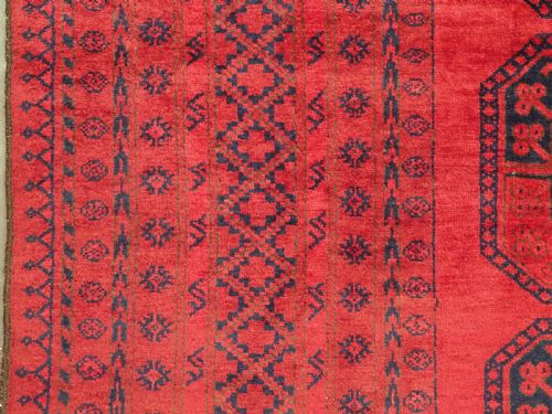 ANTIQUE AFGHAN VILLAGE CARPET WITH ERSARI TURKMEN DESIGN CIRCA 1920 - ADDITIONAL PHOTO 6