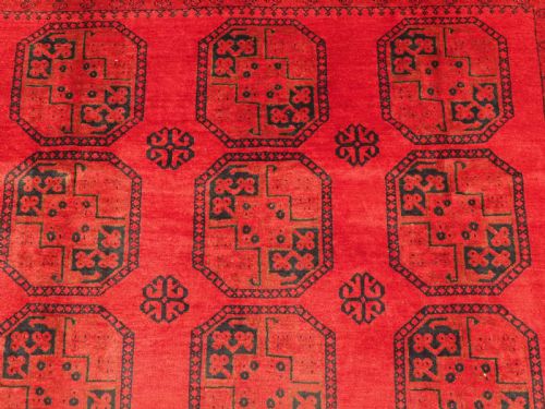 ANTIQUE AFGHAN VILLAGE CARPET WITH ERSARI TURKMEN DESIGN CIRCA 1920 - ADDITIONAL PHOTO 7