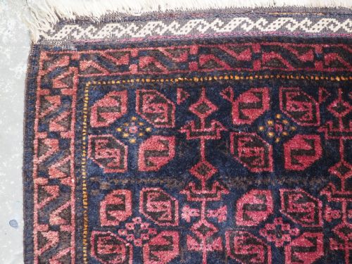 ANTIQUE BALUCH SADDLE BAG FACE WITH 'TILE' DESIGN CIRCA 1900 - ADDITIONAL PHOTO 1