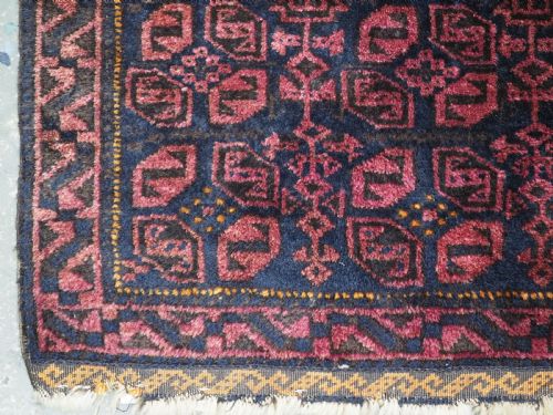 ANTIQUE BALUCH SADDLE BAG FACE WITH 'TILE' DESIGN CIRCA 1900 - ADDITIONAL PHOTO 2