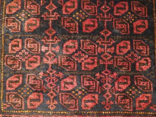 ANTIQUE BALUCH SADDLE BAG FACE WITH 'TILE' DESIGN CIRCA 1900 - ADDITIONAL PHOTO 5