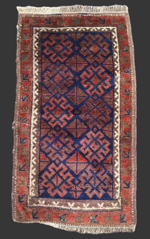 Antique Baluch Pushti Bag Face, Western Afghanistan, Circa 1900.