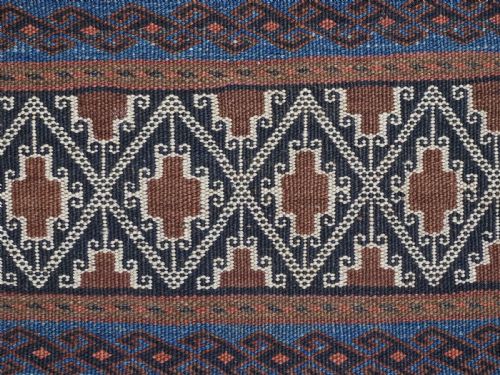 ANTIQUE BALUCH STORAGE BAG WITH ORIGINAL BACK BANDED WEFT WORK DESIGN CIRCA 1900 - ADDITIONAL PHOTO 5