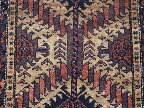 ANTIQUE BALUCH RUG WITH CAMEL GROUND 3 LATCH HOOK MEDALLION DESIGN CIRCA 190020 - ADDITIONAL PHOTO 8