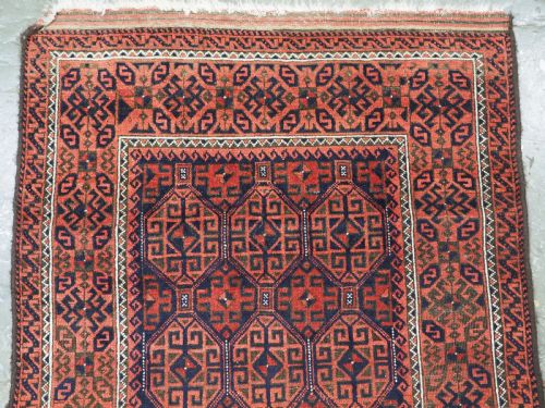 ANTIQUE BAHLULI BALUCH RUG TURKMEN INSPIRED DESIGN CIRCA 1880 - ADDITIONAL PHOTO 2