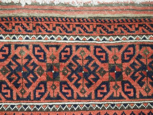 ANTIQUE BAHLULI BALUCH RUG TURKMEN INSPIRED DESIGN CIRCA 1880 - ADDITIONAL PHOTO 7
