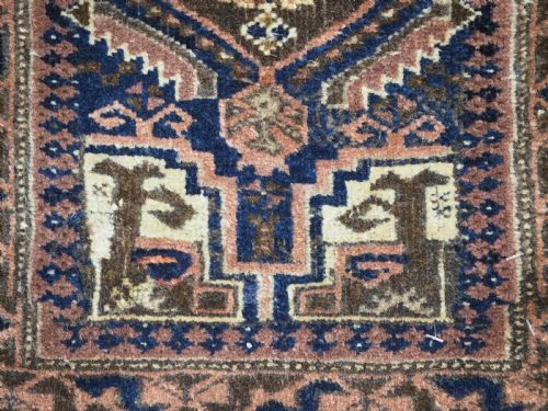 ANTIQUE SALAR KHANI BALUCH PUSHTI FACE HERATI DESIGN CIRCA 1900 - ADDITIONAL PHOTO 5
