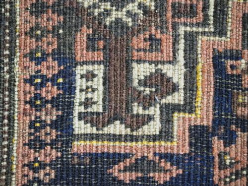 ANTIQUE SALAR KHANI BALUCH PUSHTI FACE HERATI DESIGN CIRCA 1900 - ADDITIONAL PHOTO 9
