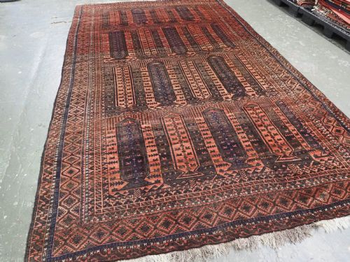 ANTIQUE WESTERN AFGHAN BALUCH RUG WITH 'KALAM DONNEH' DESIGN CIRCA 1890 - ADDITIONAL PHOTO 1