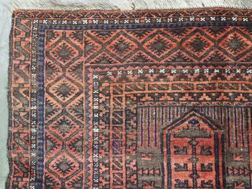 ANTIQUE WESTERN AFGHAN BALUCH RUG WITH 'KALAM DONNEH' DESIGN CIRCA 1890 - ADDITIONAL PHOTO 5