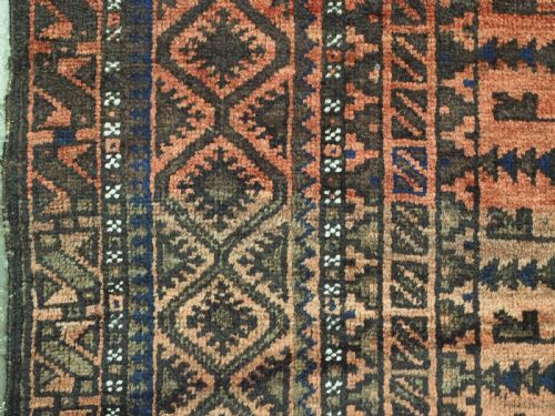 ANTIQUE WESTERN AFGHAN BALUCH RUG WITH 'KALAM DONNEH' DESIGN CIRCA 1890 - ADDITIONAL PHOTO 6